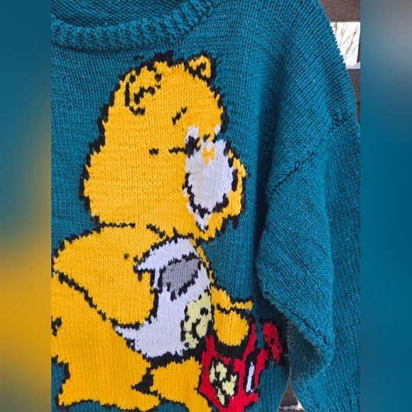 Vintage Care Bear Hand Knit Sweater - Picture 3 of 9